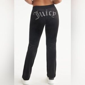 Juicy Couture Black Joggers with Rhinestone back